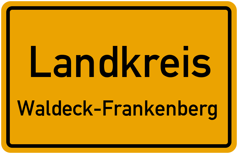 Ortsschild Landkreis Waldeck-Frankenberg