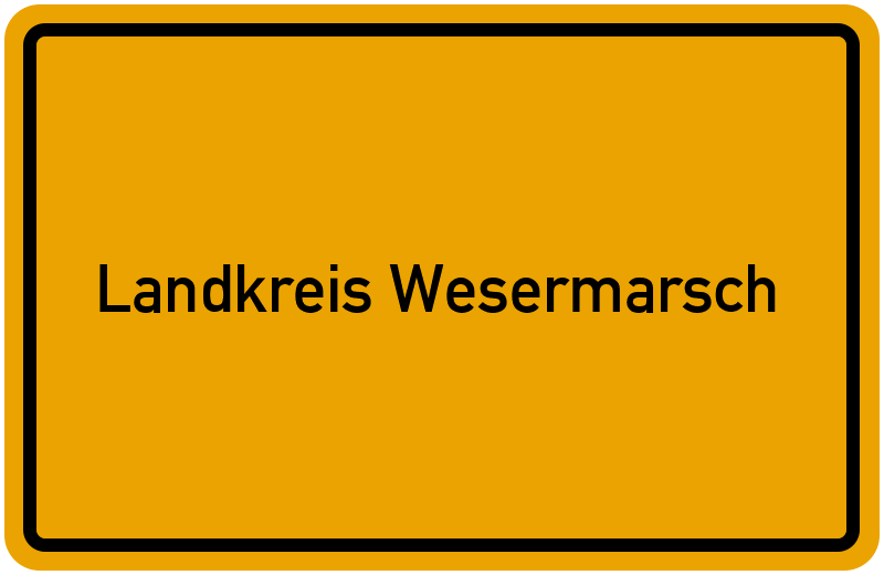 Ortsschild Landkreis Wesermarsch