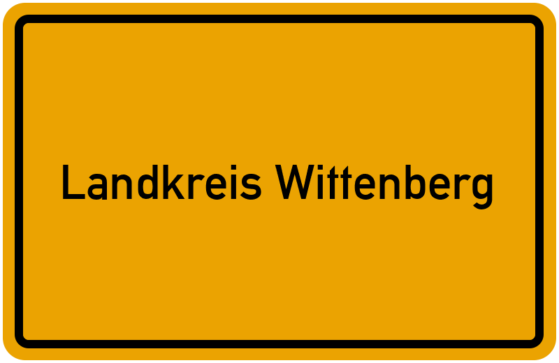 Ortsschild Landkreis Wittenberg