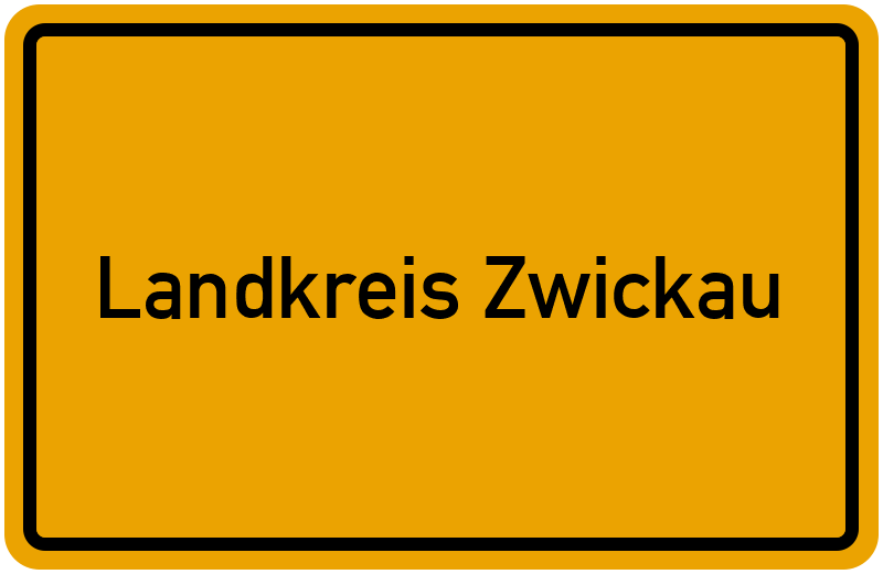 Ortsschild Landkreis Zwickau