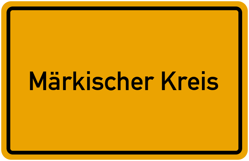 Ortsschild Märkischer Kreis