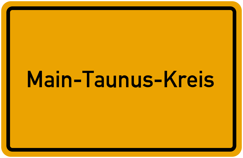 Ortsschild Main-Taunus-Kreis
