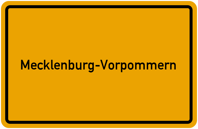 Ortsschild Mecklenburg-Vorpommern