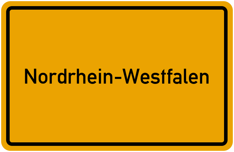 Ortsschild Nordrhein-Westfalen