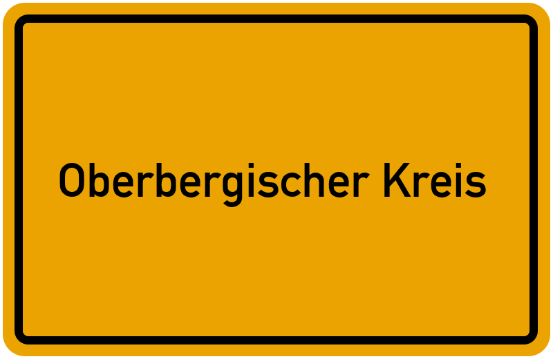 Ortsschild Oberbergischer Kreis