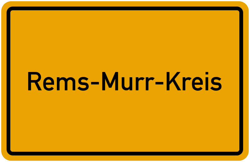 Ortsschild Rems-Murr-Kreis