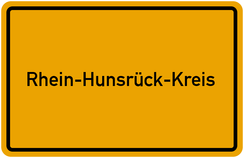 Ortsschild Rhein-Hunsrück-Kreis