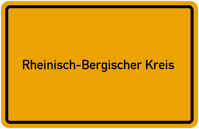 Ortsschild Rheinisch-Bergischer Kreis
