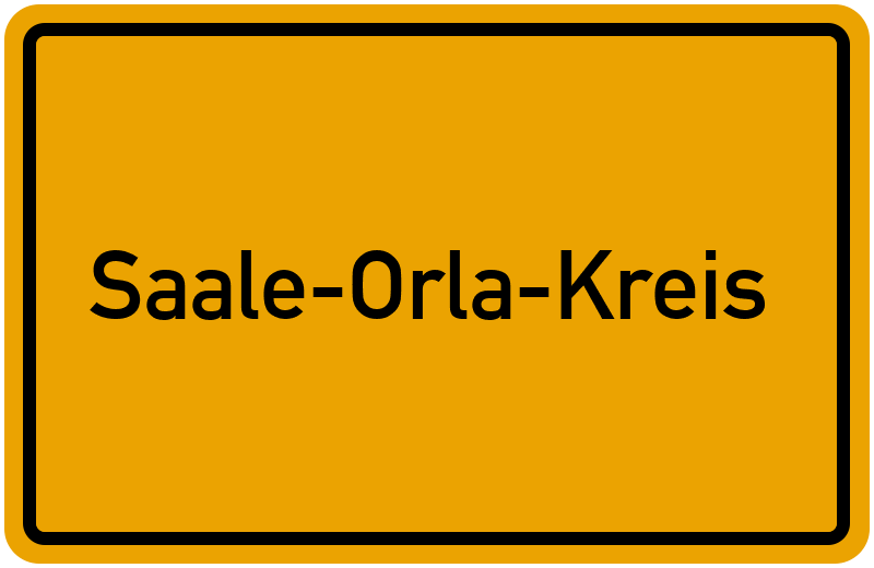 Ortsschild Saale-Orla-Kreis