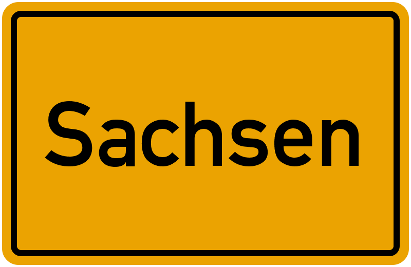 Ortsschild Sachsen