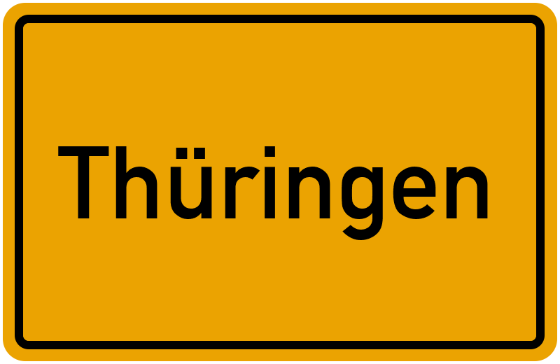 Ortsschild Thüringen