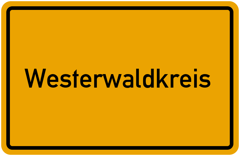 Ortsschild Westerwaldkreis