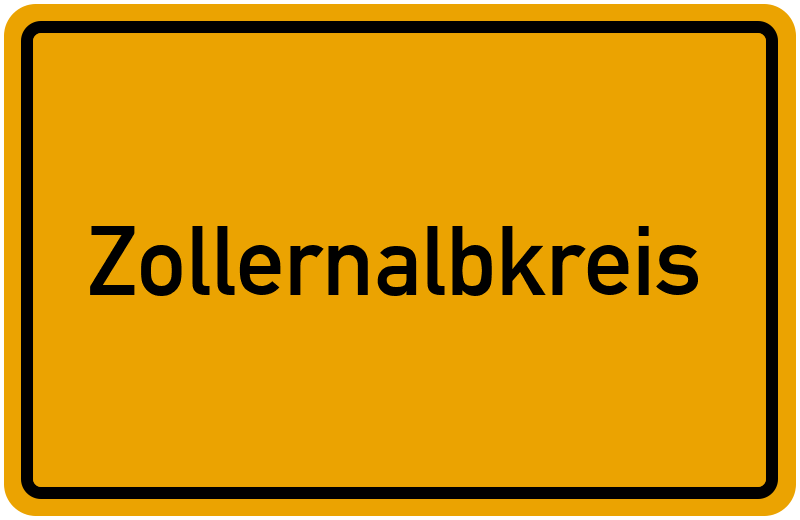 Ortsschild Zollernalbkreis