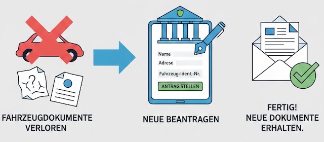 Verlust der Fahrzeugdokumente