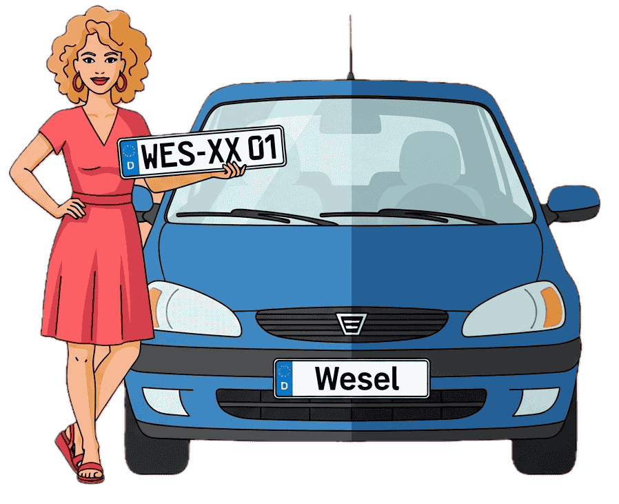 Wunschkennzeichen - Wesel