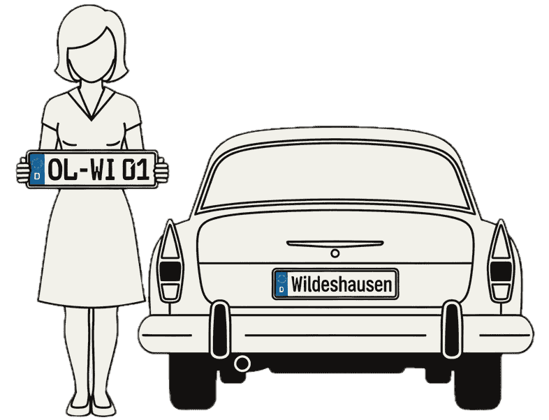 Wunschkennzeichenreservierung für Wildeshausen 