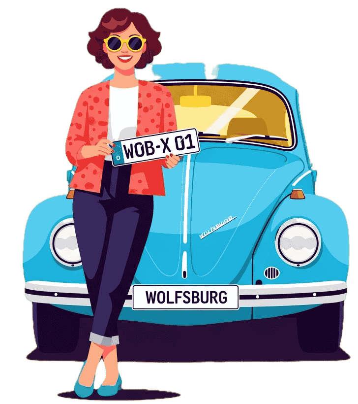 Wunschkennzeichen - Wolfsburg