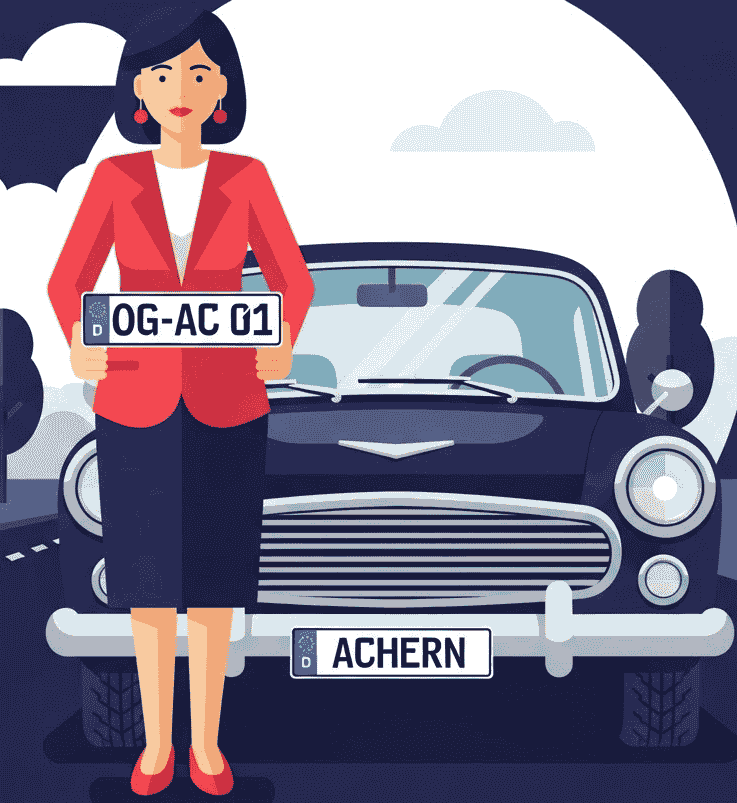 Wunschkennzeichen für Achern