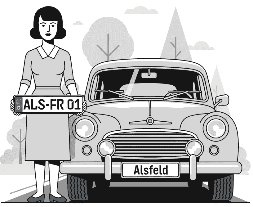 Wunschkennzeichen für Alsfeld