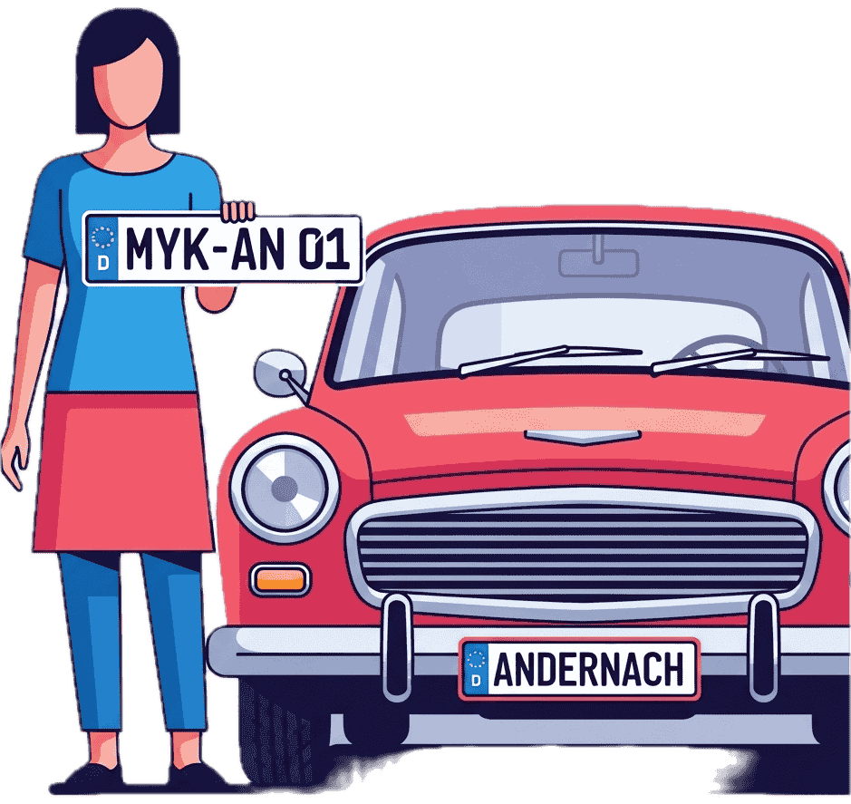 Wunschkennzeichen für Andernach