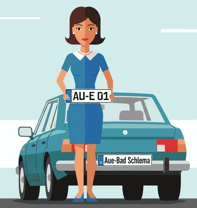 Wunschkennzeichen für Aue