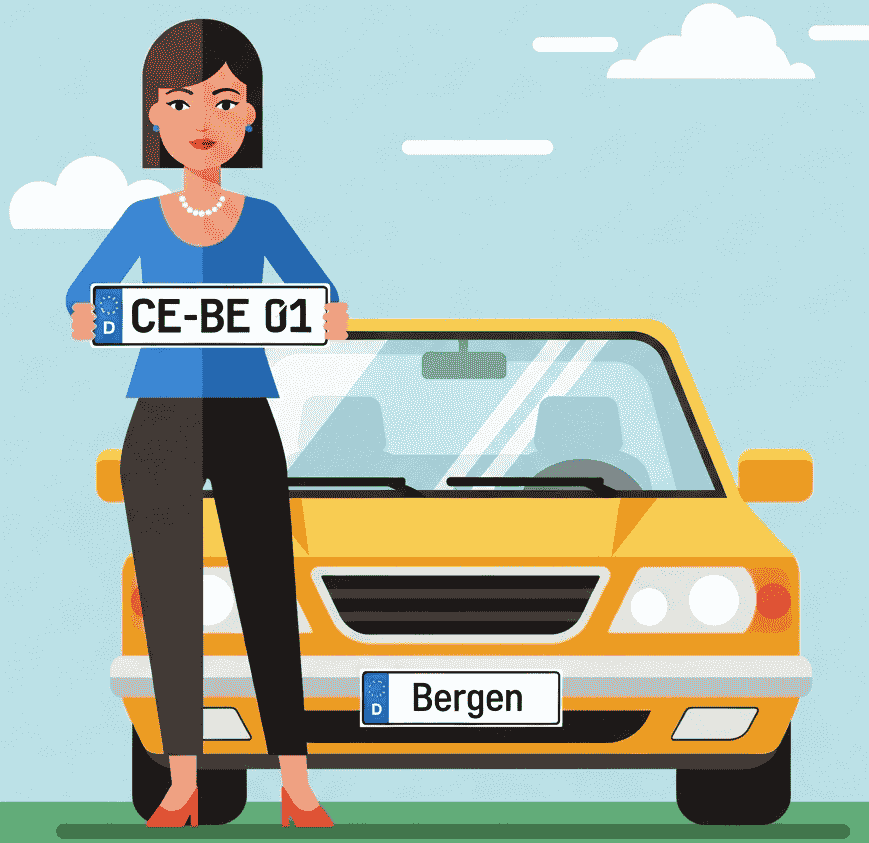 Wunschkennzeichen für Bergen