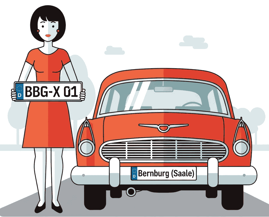 Wunschkennzeichen für Bernburg Saale