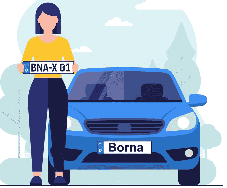 Wunschkennzeichen für Borna