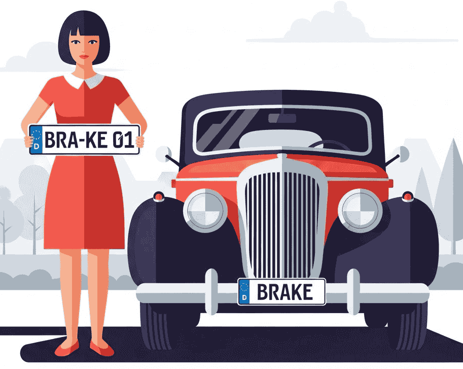 Wunschkennzeichen für Brake