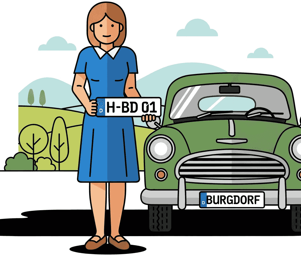Wunschkennzeichen für Burgdorf