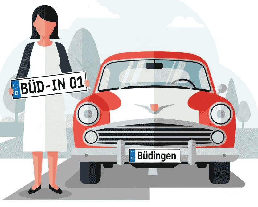 Wunschkennzeichen für Büdingen