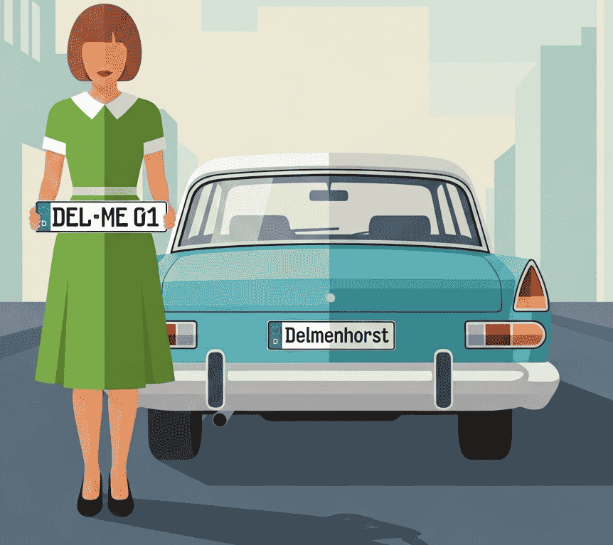 Wunschkennzeichen für Delmenhorst