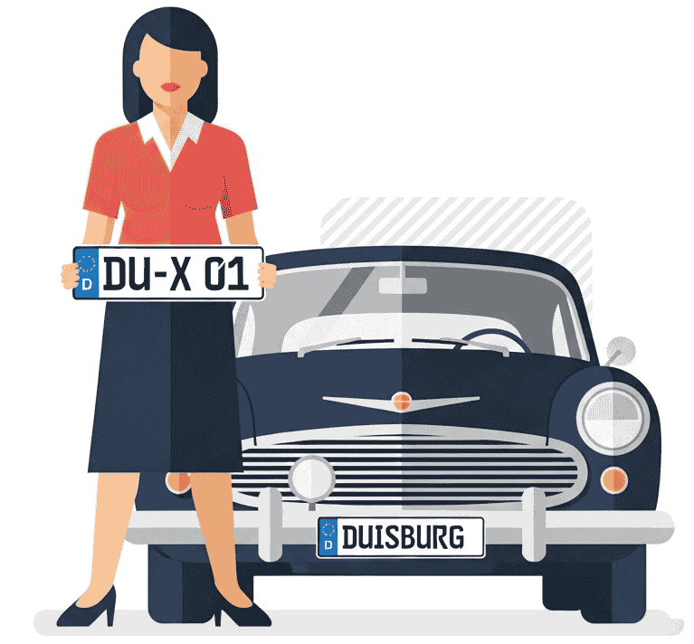 Wunschkennzeichen für Duisburg