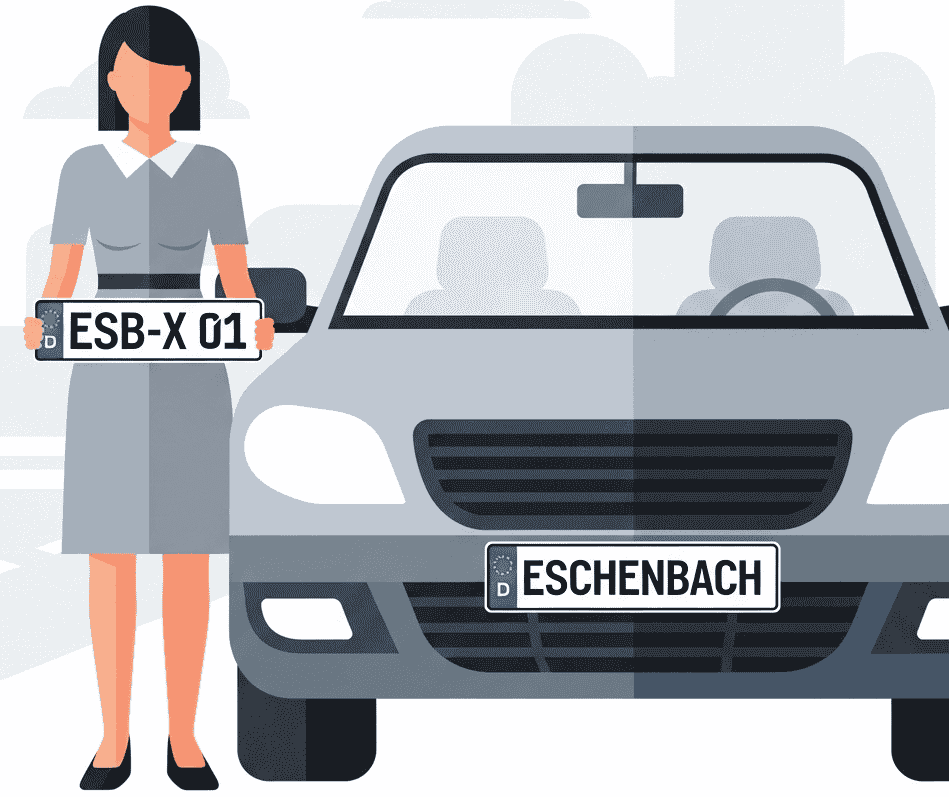 Wunschkennzeichen für Eschenbach