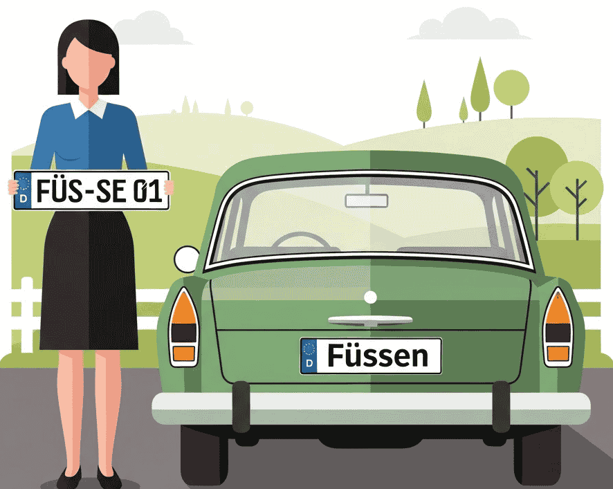 Wunschkennzeichen für Füssen