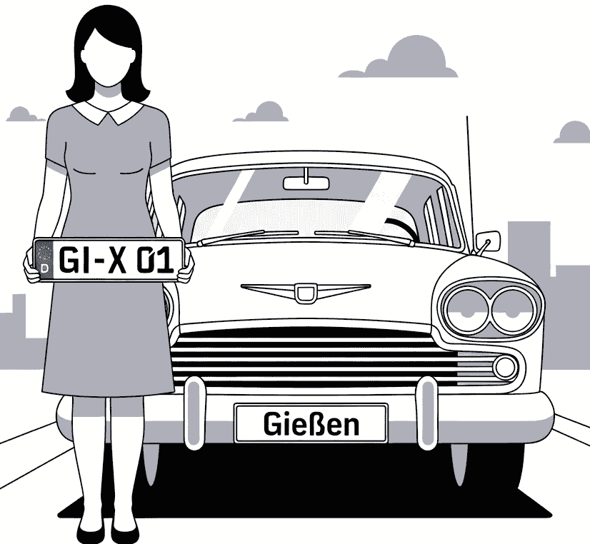 Wunschkennzeichen für Gießen