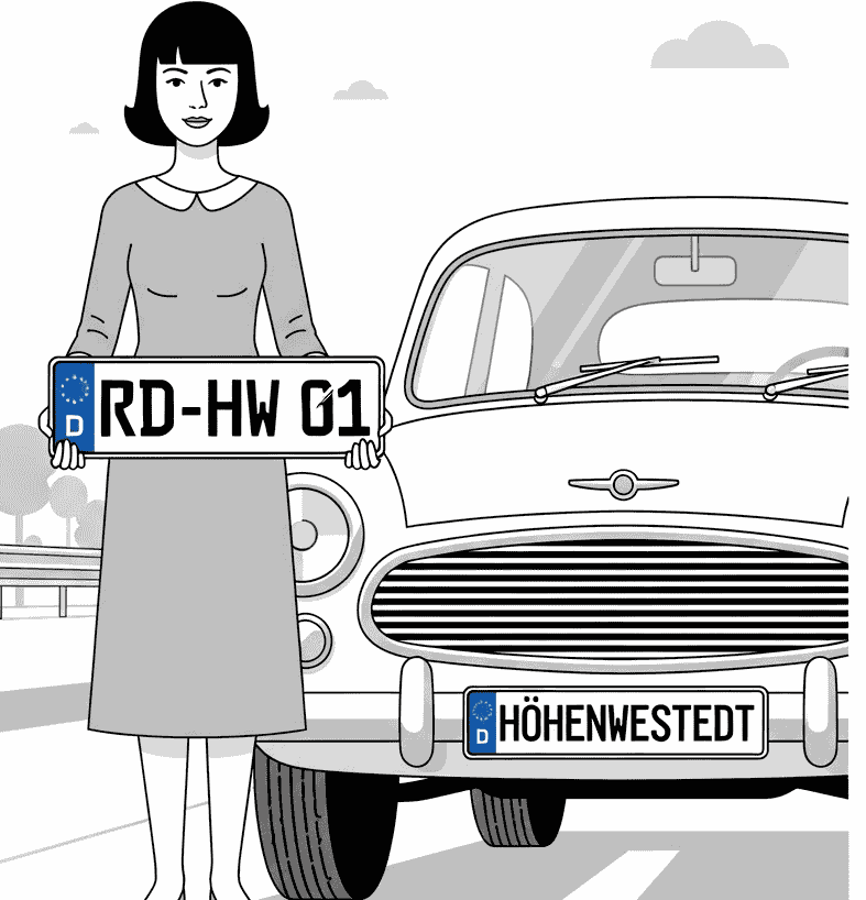 Wunschkennzeichen für Hohenweststedt