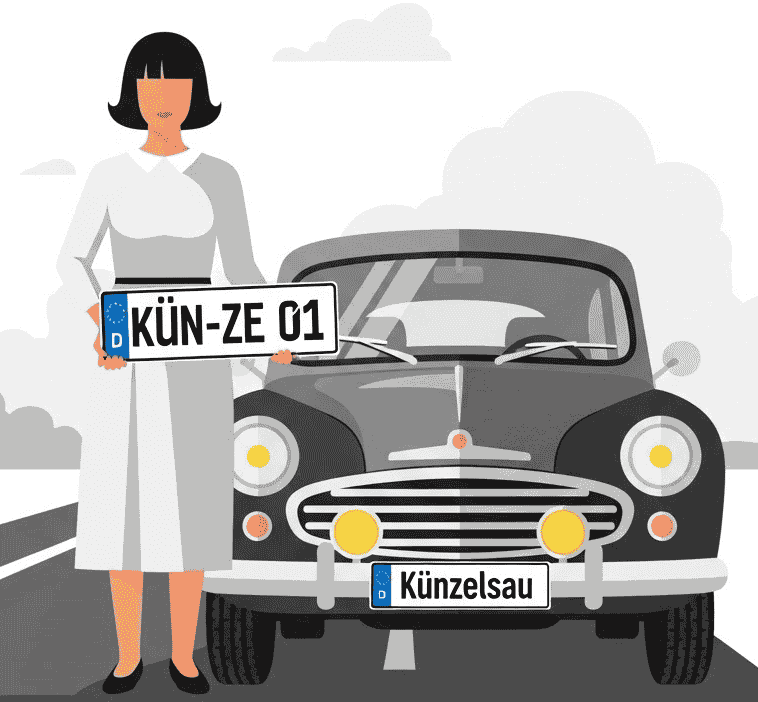 Wunschkennzeichen für Künzelsau