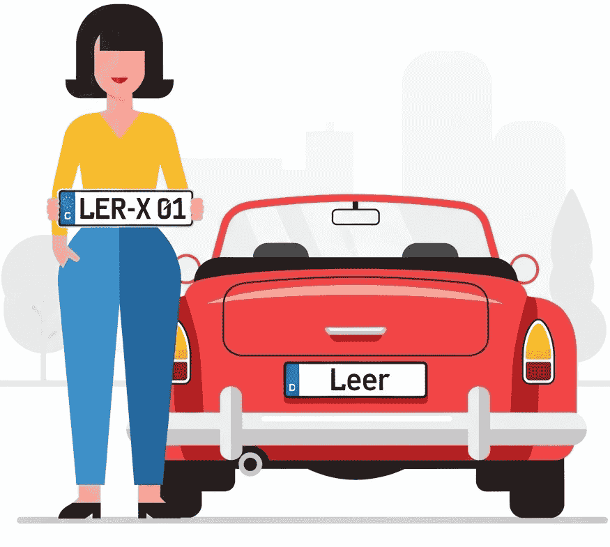 Wunschkennzeichen für Leer