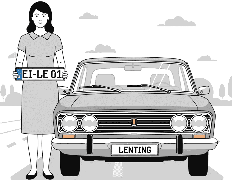 Wunschkennzeichen für Lenting