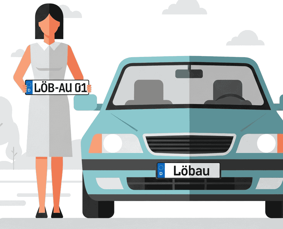 Wunschkennzeichen für Löbau