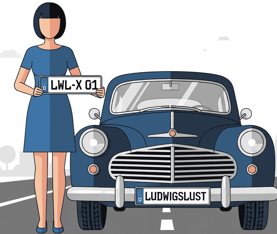 Wunschkennzeichen für Ludwigslust