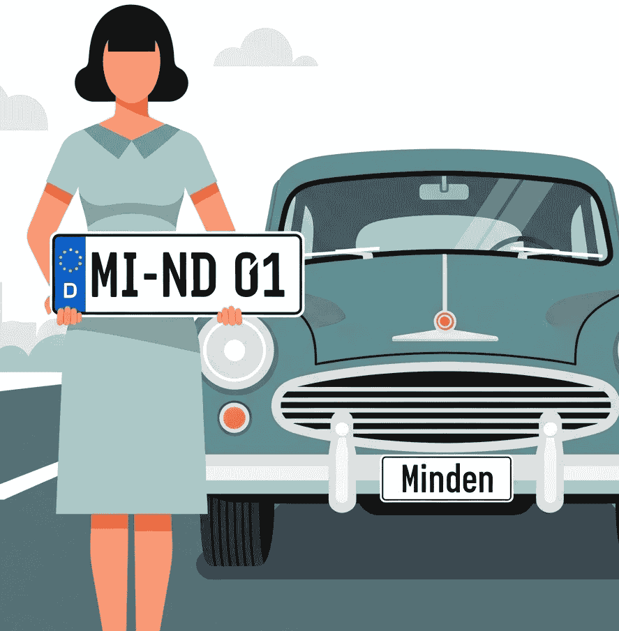 Wunschkennzeichen für Minden