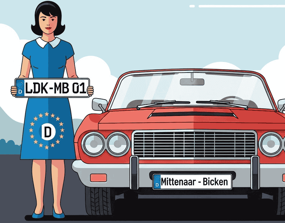 Wunschkennzeichen für Mittenaar-Bicken