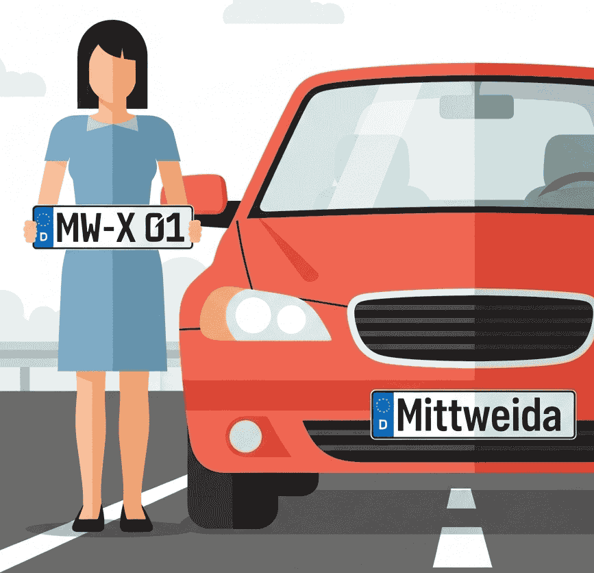 Wunschkennzeichen für Mittweida