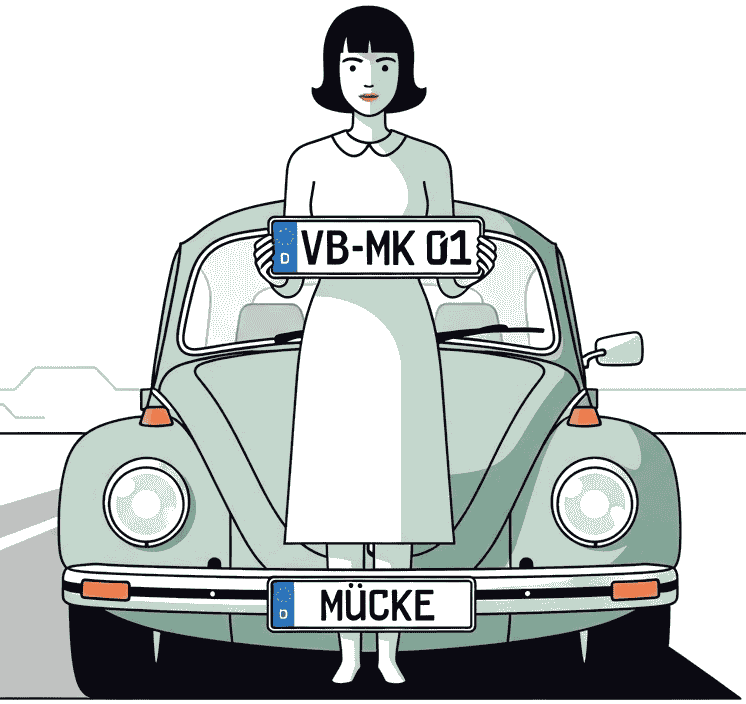 Wunschkennzeichen für Mücke