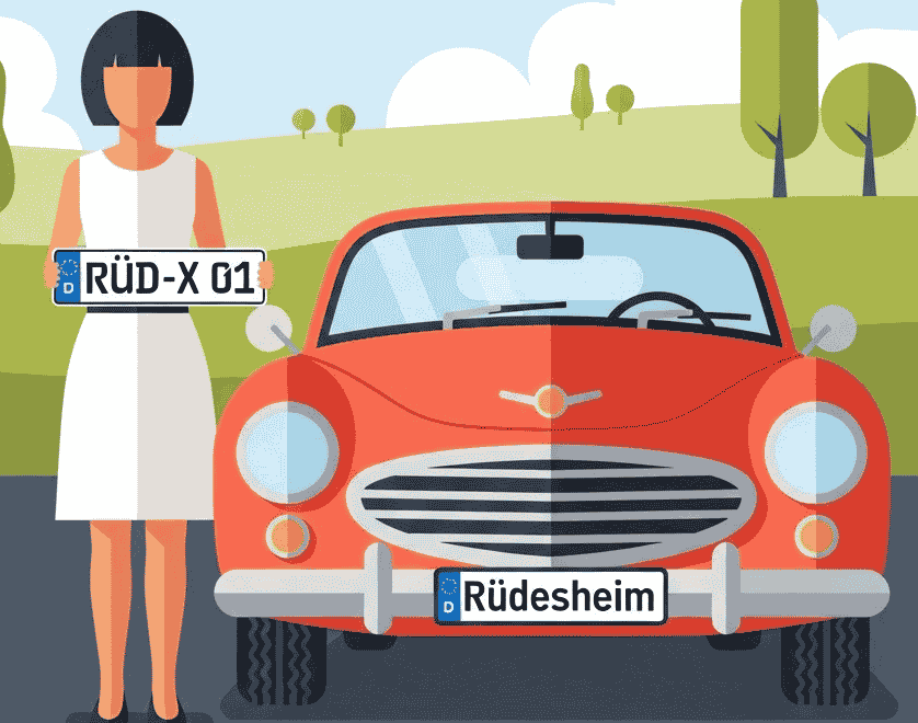 Wunschkennzeichen für Rüdesheim