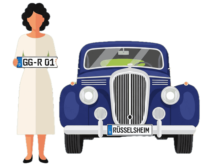 Wunschkennzeichen für Rüsselsheim