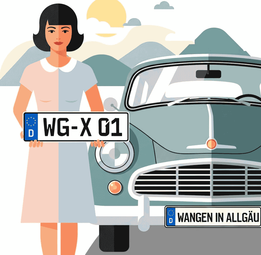 Wunschkennzeichen für Wangen im Allgäu