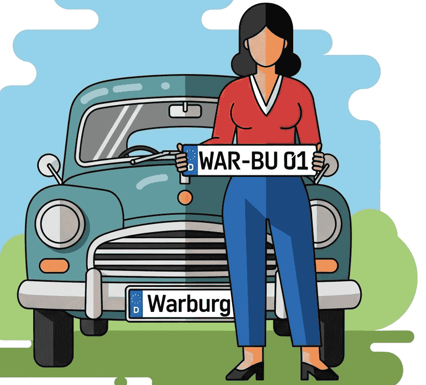Wunschkennzeichen für Warburg